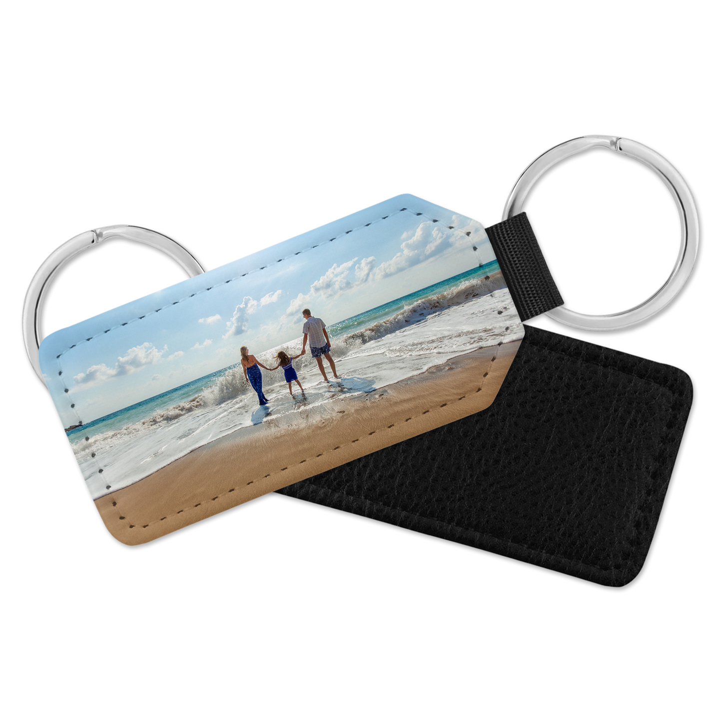 PU Leather Photo Keyring