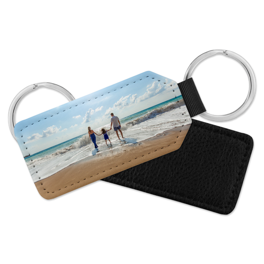 PU Leather Photo Keyring