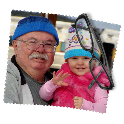 Large Soft Lens Cloth with Photo 18x15cm