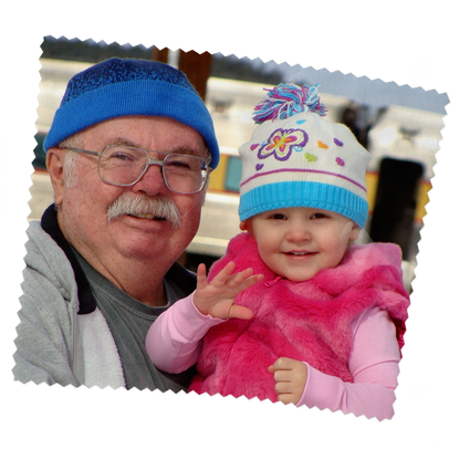 Large Soft Lens Cloth with Photo 18x15cm