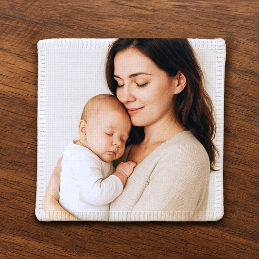 Set of 4 Photo Linen Drink Coasters - Square