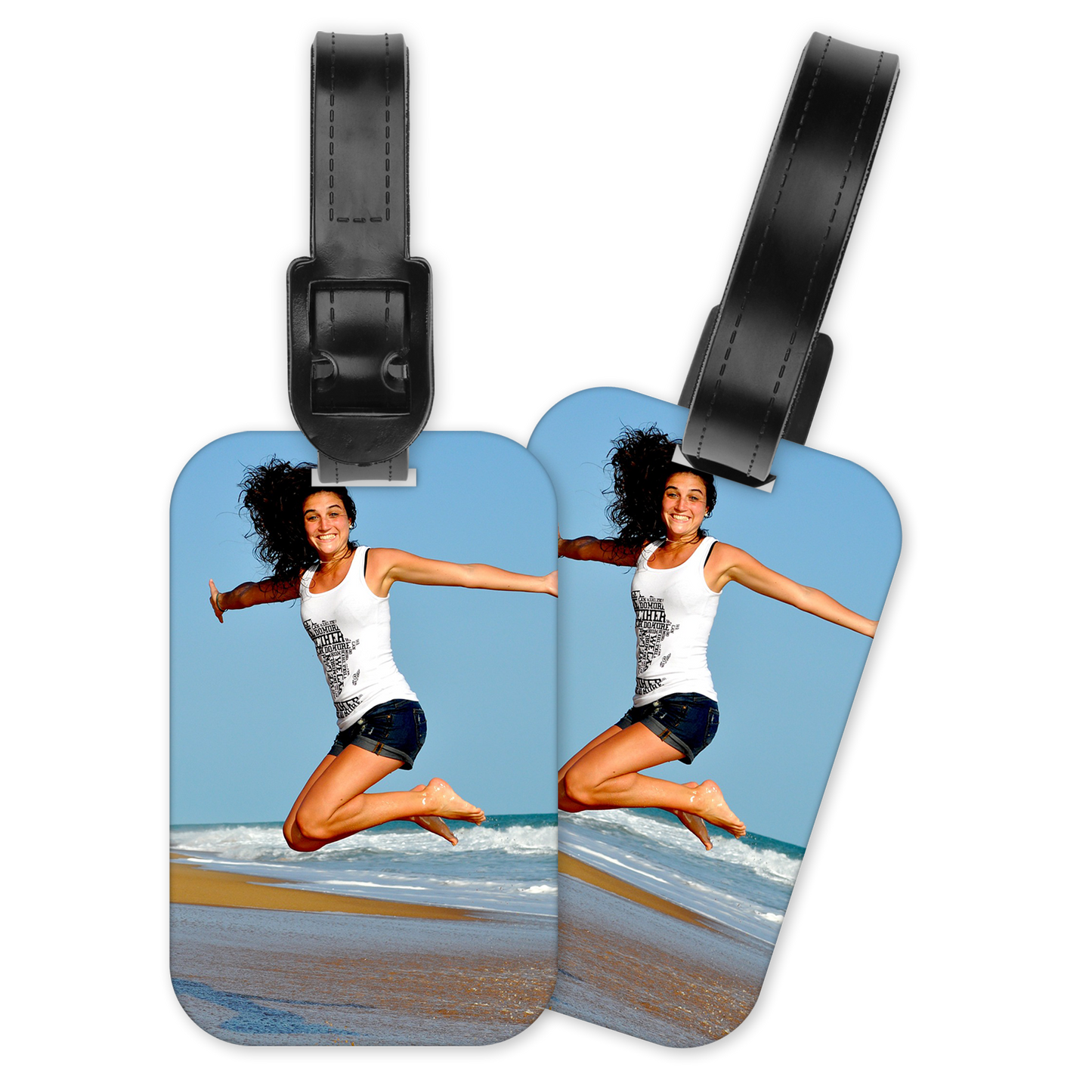 Wooden Luggage Tag with Photo