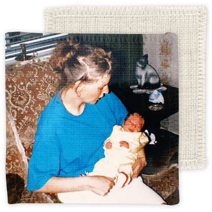 Set of 4 Photo Linen Drink Coasters - Square