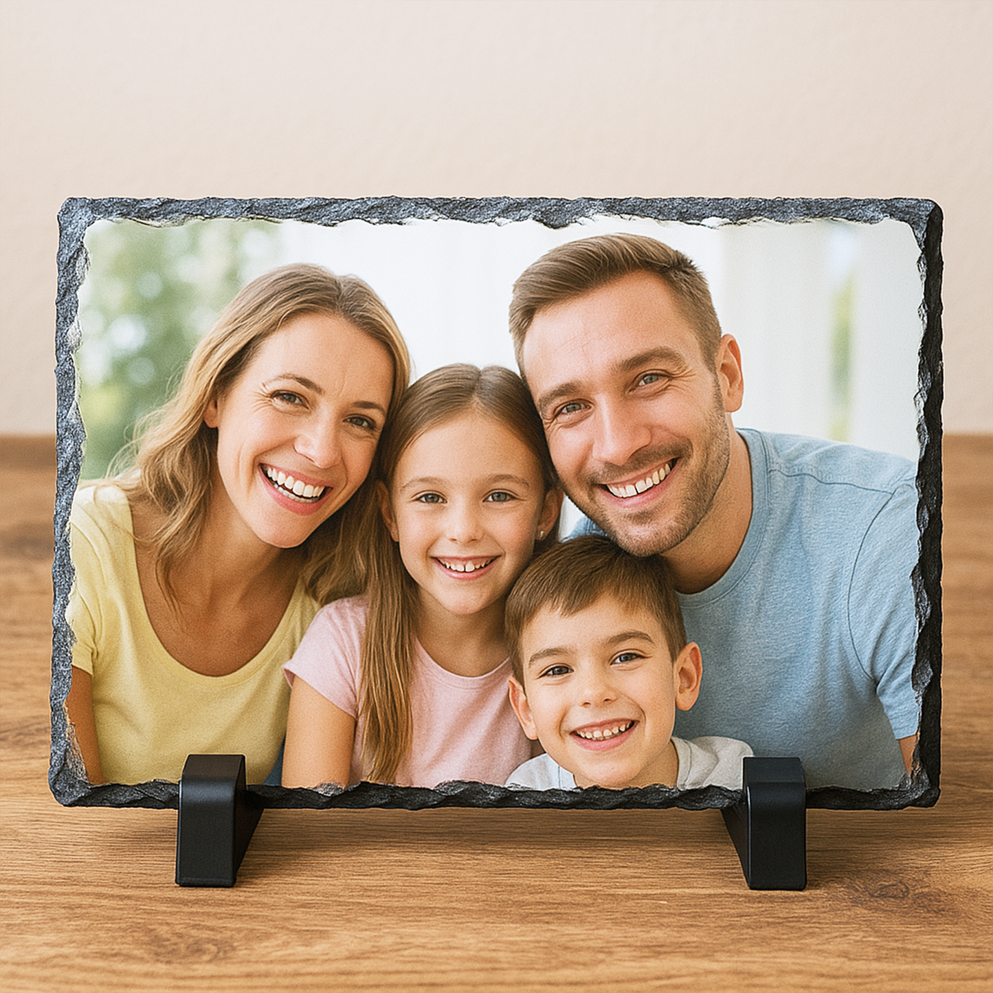 Rectangle Photo Rock Slate with Stand - Gloss