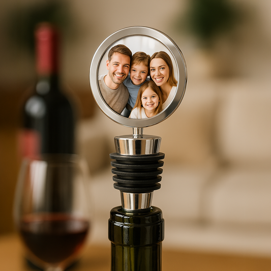 Wine Bottle Stopper with Photo